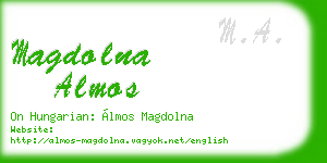 magdolna almos business card