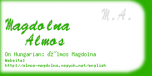 magdolna almos business card